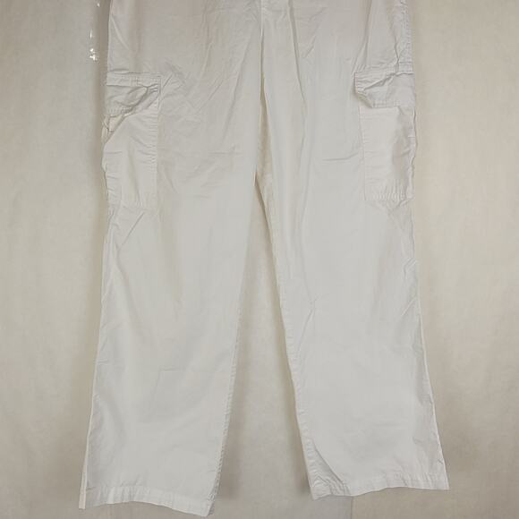 Zara womens white 100% cotton cargo utility pants size medium - Picture 5 of 11
